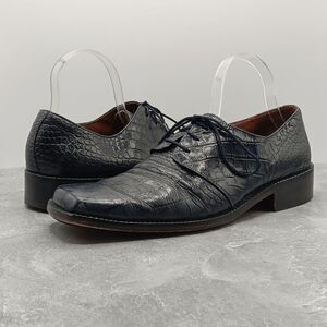 Fratelli Footwear Dress Shoes Men's Size 11M Croc Leather Black